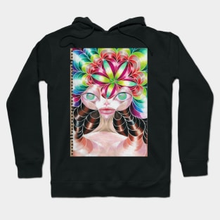 Spring Carnival Girl Alien Op-Art Hoodie